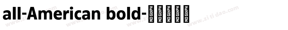 all-American bold字体转换